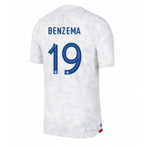 Frankrig Karim Benzema #19 Udebanetrøje VM 2022 Kort ærmer
